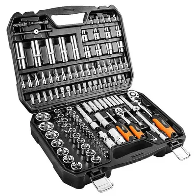 Neo Set nasadnih ključeva 08-666, 1/2", 1/4", 6 i 12-kutni, 110 komada