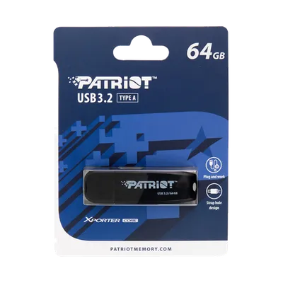 Patriot USB Memory Stick 64GB USB 3.2 Xporter Core PSF64GXRB3U