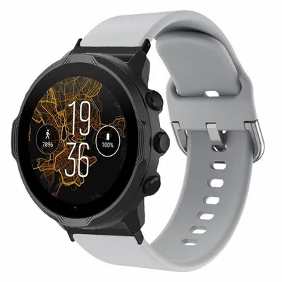 Silikonska narukvica za pametni sat Suunto Spartan Sport Wrist HR Baro / Suunto 7, 24mm, Siva