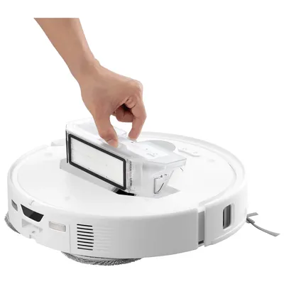 Roborock Robot usisavač sa stanicom za pražnjenje Qrevo Curv White, 6400 mAh, WiFi, Bijeli