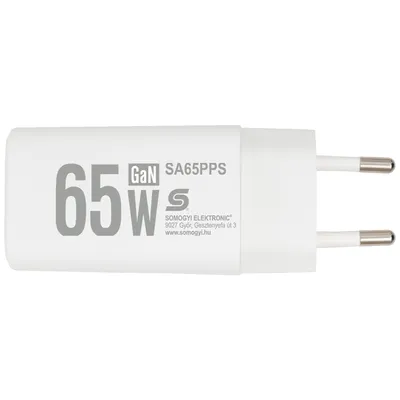 Home Punjač kućni SA65PPS, 1 x USB-A, 1 x UCB-C, 65W, GaN, Bijeli