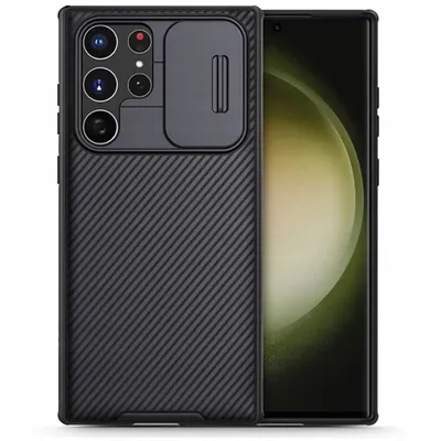 Nilikin Maska za mobilni telefon Galaxy S23 Ultra Camshield, Crna