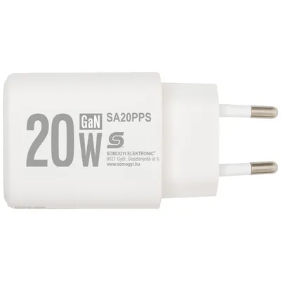 Home Punjač  SA20PPS, 1 x USB-A, 1 x USB-C, 20W, GaN, Bijeli