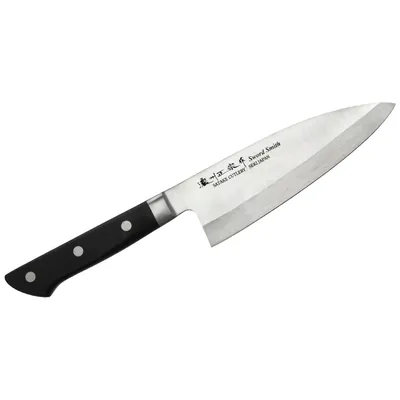 Satake Kuhinjski nož Deba, 16.4 cm, Crni