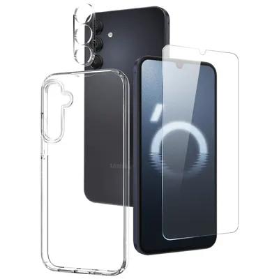 NN-Su Combo Maska za Samsung A16 sa sa zaštitom ekrana i objektiva, TPU Phone Case, Providna