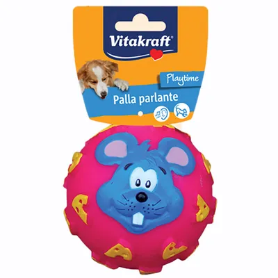 Vitakraft Plastična lopta s licem životinja, 10 cm, Šarena