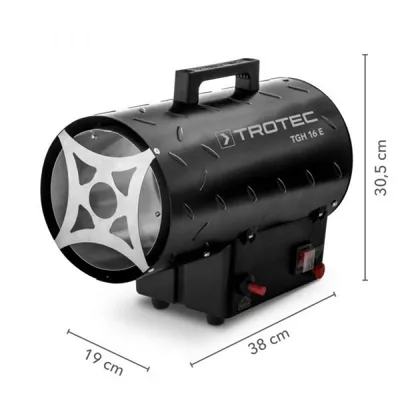 Trotec Plinska grijalica s ventilatorom TGH 16 E, Crna