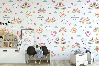Wallity Tapeta za zid MDK-00126, 100x100 cm, Šarena