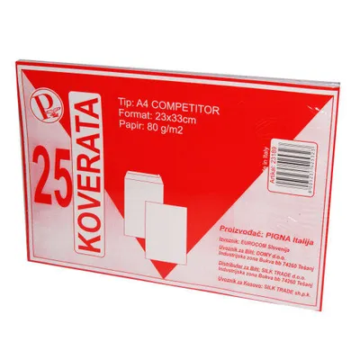 Optima Koverta Competitor, A4, 23x33cm, 25 komada