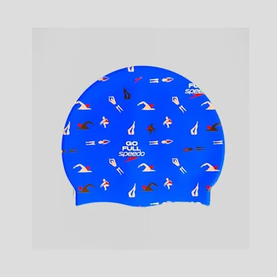 Speedo Kapa za plivanje Slogan Prt Cap Au/Af/Am, Plava
