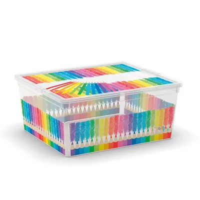 Kis Kutija za odlaganje Colours Arty, 18L, 40x34x17cm, Šarena