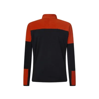Rock experience Muška dukserica Edna Mock Neck Fz M Flis, Crno-narandžasta