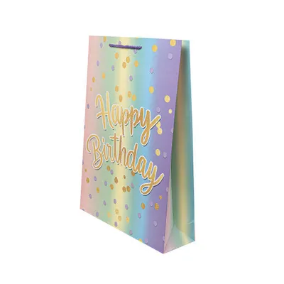 Ukrasna kesa Happy Birthday, 33x10x45cm, 210gr., Šarena