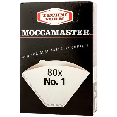 MOCCAMASTER Papirnati filteri za kafu, jednokratni, 80 komada, Bijeli