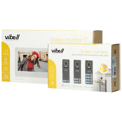 VIBELL Video interfon 7" LCD Noveo set, Crni