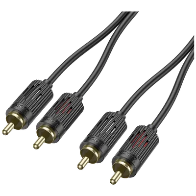 HOCO. Audio kabl 2 x RCA UPA29 1.5m, Crni