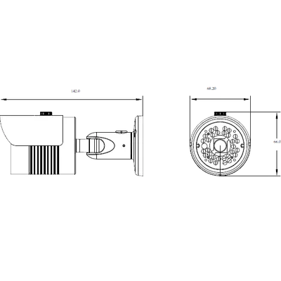 EULE IP Sigurnosna Kamera CAM-20IP2, 2.4MP, PoE, 1/2.8", IR20, Bijela