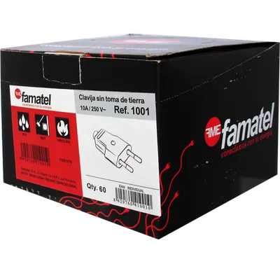 FAMATEL Strujni utikač bez uzemljenja, 10A/250V, Bijeli