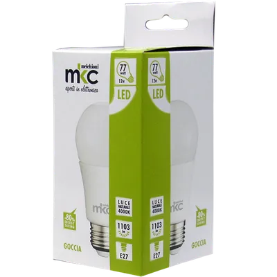 MKC Sijalica LED GOCCIA A60, 12W, E27, 220V AC,prirodno bijela svjetlost, Bijela