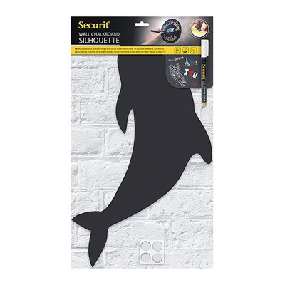 Securit Tabla sa kreda markerom Delfin 30x50cm, Crna