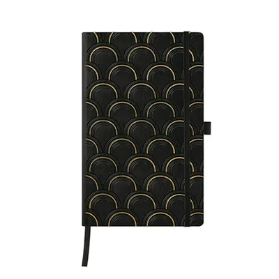 Castelli Notes A6 Dikto Art deco Gold, Crno-zlatni