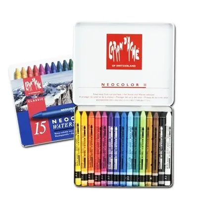 Carandache Voštane boje za akvarel Classic Neocolor II, 15 komada