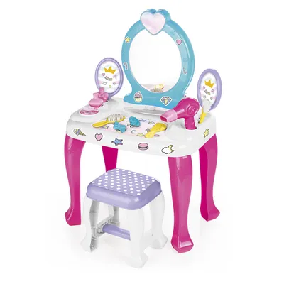 Dolu Set Za Uljepšavanje stol i stolica 2568, 71x47x31cm, Bijelo-roze