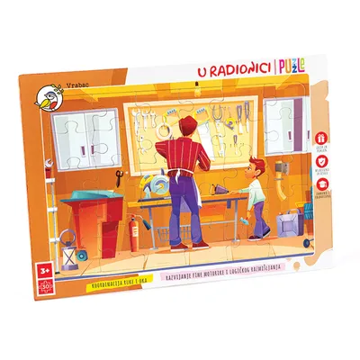 Vrabac Slagalica Fun U radionici, 30 dijelova