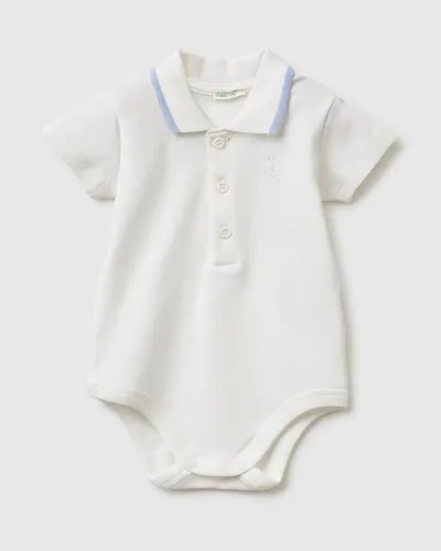 Benetton Polo bodi za bebe 3CDIAB00XW-074-82, Bijeli