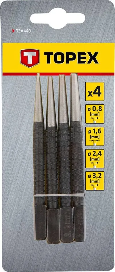 Topex Set probijača 03A440, 4 komada