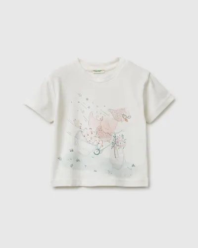 Benetton Majica za bebe 3I1XA1077W-074-68, Bijela