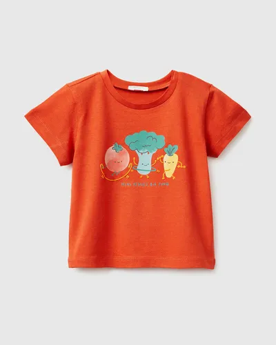 Benetton Majica za bebe 3I1XA1076W-34Y-62, Crvena