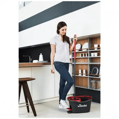 Vileda Set za čišćenje mop sa kantom, 3in1 Turbo Spin Mop Microfibre