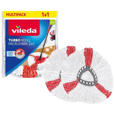 Vileda Zamjenska krpa za čišćenje poda Turbo Mop Refill 2in1, 2 komada