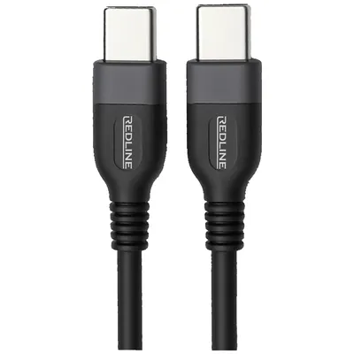Redline  Punjač sa USB-C kablom GL30AC+CC-1M, 1 x USB-A, 1 x USB-C, 30W, Crni