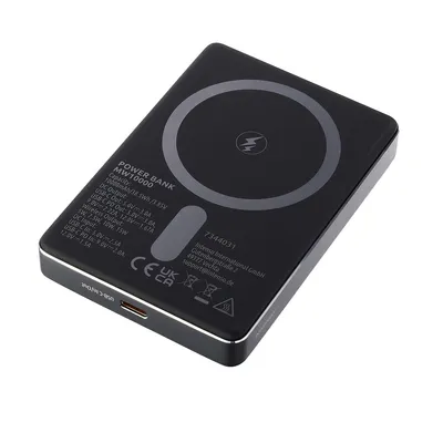 Intenso Prijenosni punjač MW10000, MagSafe, 10000mAh, Bežični, Sivi