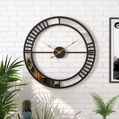GIGA Reverie dekorativni zidni sat 50 cm crni