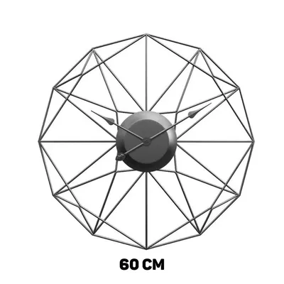 GIGA Arcadia dekorativni zidni sat 60 cm crni