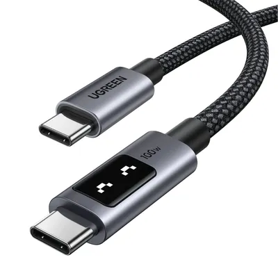 Ugreen Kabal za punjenje Uno, USB-C na USB-C, 100W, 1 m, Sivi