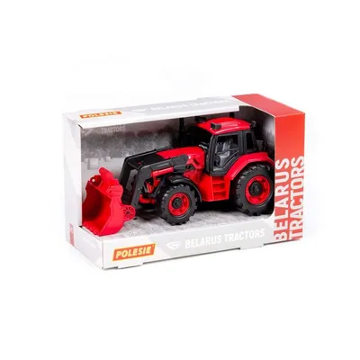 Polesie Igračka Traktor utovarivač, Crveno-crni