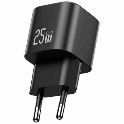 Usams CC289 GaN Mini Fast punjač, 25W, EU, Crni