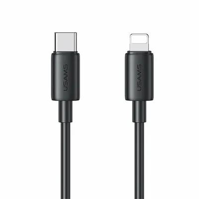 Usams Fast Charging kabl SJ712 YD Series, Type-C na Lightning, 30W, 1 m, Crni