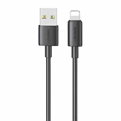 Usams Fast Charging kabl SJ709 YD Series, Lightning, 2.4A, 1 m, Crna