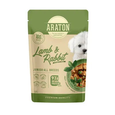 Araton Hrana za štence Junior, Jagnjetina i zečetina, 500 g