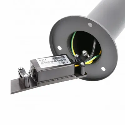 Vrtna LED lampa KERTA-P 80, E27, IP44, Tamno siva