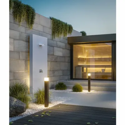 Vrtna LED lampa LARGO-P 80, E27, IP44, Sivo-bijela