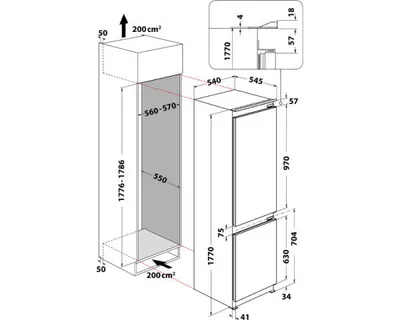 Bosch Ugradbeni frižider Kiv87nse0, Bijeli