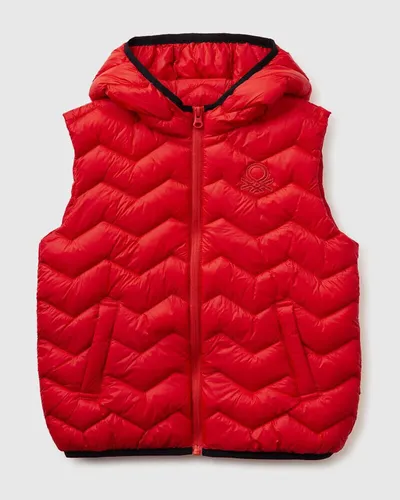Benetton Prsluk za dječake s kapuljačom 2TWDCJ00RG-34Y-S, Crveni