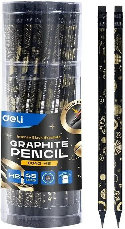 Deli Grafitne olovke HB EC042-HB, 48 komada