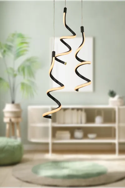 Kry Light Led luster Hilton 3, Crni